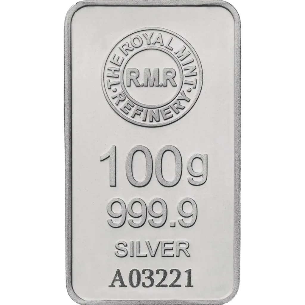 شمش نقره 100 گرمی