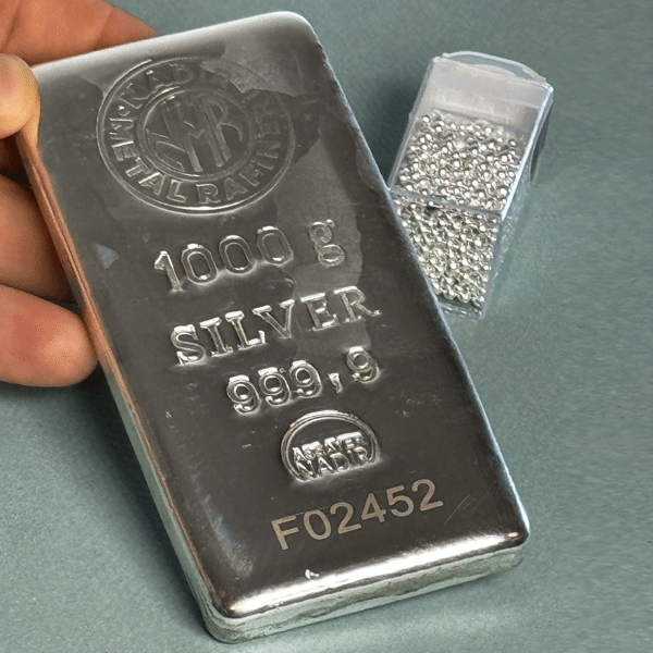 خرید شمش نقره ندیر یک کیلویی