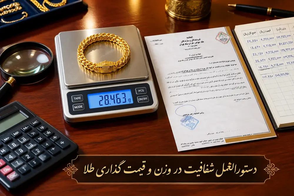 تفکیک وزن و قیمت هر گونه فلز مورد استفاده در طلا و جواهرات
